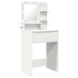Schminktisch mit Regal Weiß 80 cm
