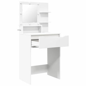 Schminktisch mit Regal Weiß 80 cm