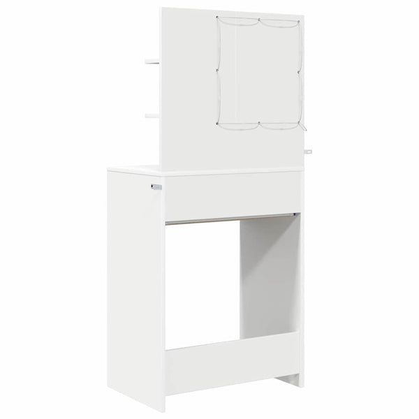 Schminktisch mit Regal Weiß 80 cm