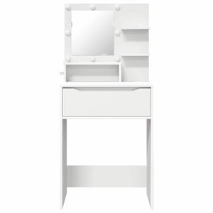 Schminktisch mit Regal Weiß 80 cm