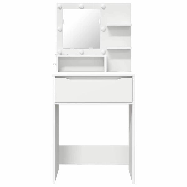 Schminktisch mit Regal Weiß 80 cm