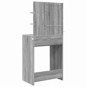 Schminktisch mit Spiegel, Grau Sonoma, 80 cm