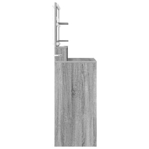 Schminktisch mit Spiegel, Grau Sonoma, 80 cm