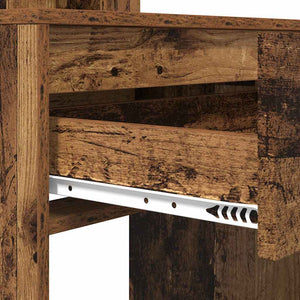 Schminktisch mit Regal Altholz 80 cm