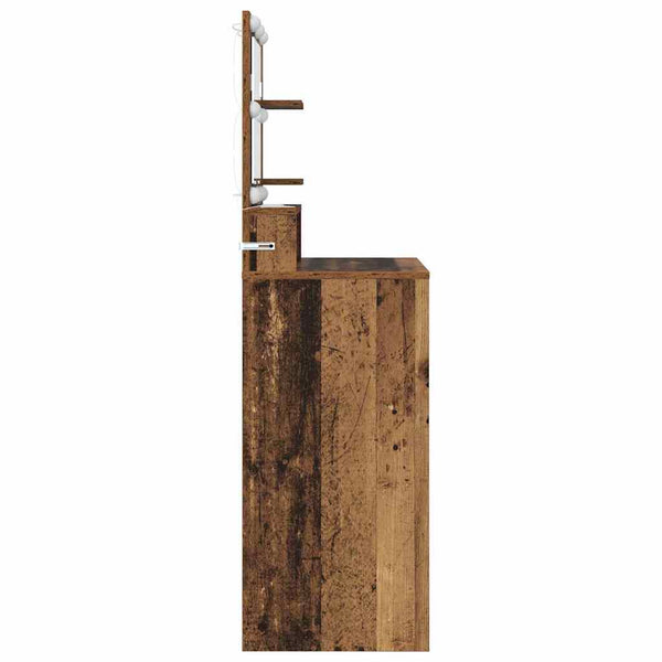 Schminktisch mit Regal Altholz 80 cm