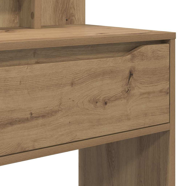 Schminktisch Artisan Eiche mit Hollywood-Lichtern