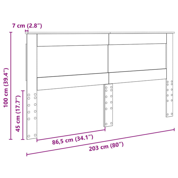 Kopfteil Sonoma-Eiche 200 cm