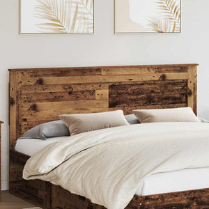 vidaXL Tête de lit avec tête de lit en bois de récupération 200 cm en bois d'ingénierie