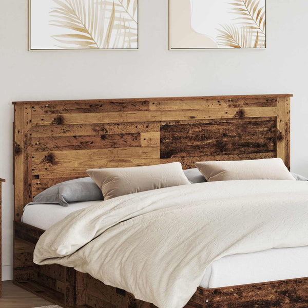 vidaXL Tête de lit avec tête de lit en bois de récupération 200 cm en bois d'ingénierie