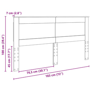 Weißes Kopfteil 180 cm