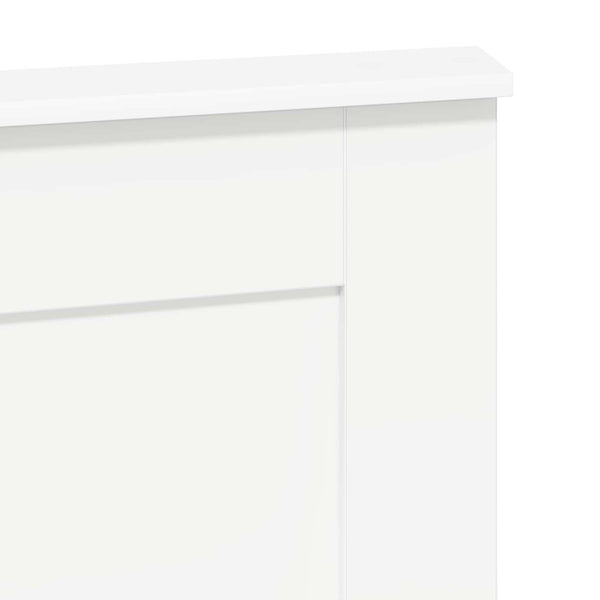 vidaXL Tête de lit avec lattes Blanc 120 cm Bois d'ingénierie