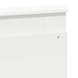 vidaXL Tête de lit avec lattes Blanc 120 cm Bois d'ingénierie