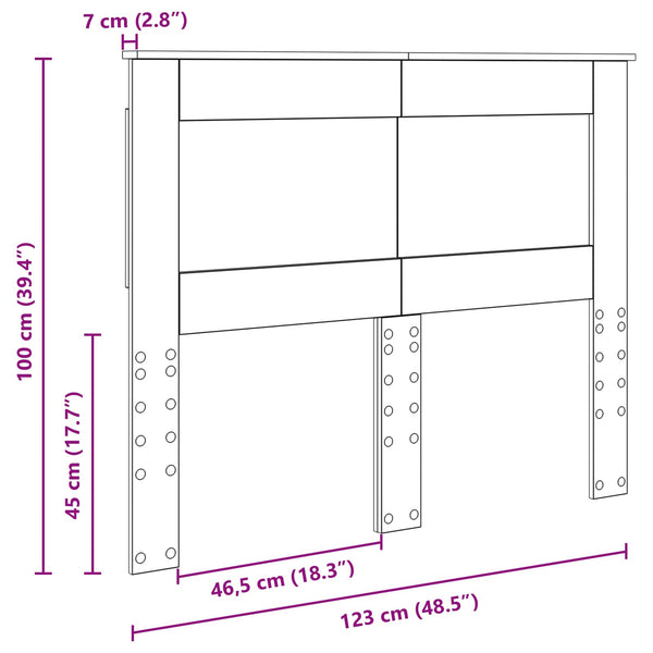 Kopfteil Sonoma-Eiche 120 cm