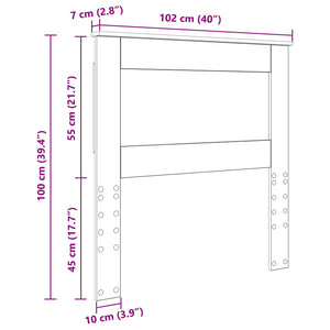 Kopfteil Beton Grau 100 cm
