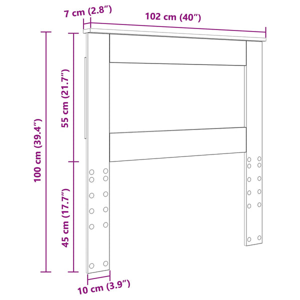 Kopfteil Artisan Eiche 100 cm