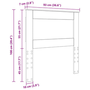 Kopfteil Beton Grau 90 cm
