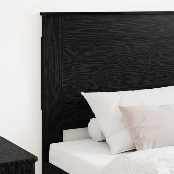 Schwarzes Kopfteil Eichenoptik 80 cm