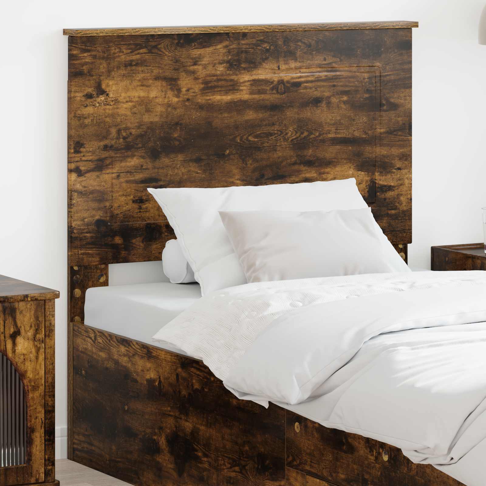vidaXL Tête de lit Chêne fumé 100 cm Bois d'ingénierie