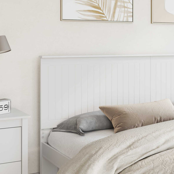 vidaXL Tête de lit avec lattes Blanc 200 cm Bois d'ingénierie