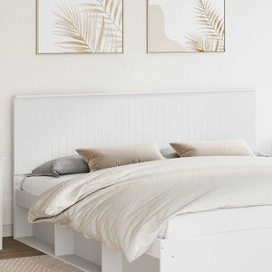vidaXL Tête de lit avec lattes Blanc 200 cm Bois d'ingénierie