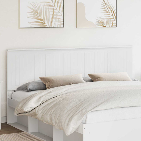 vidaXL Tête de lit avec lattes Blanc 200 cm Bois d'ingénierie