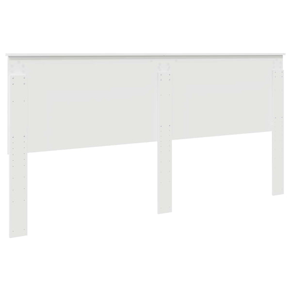 vidaXL Tête de lit avec lattes Blanc 200 cm Bois d'ingénierie