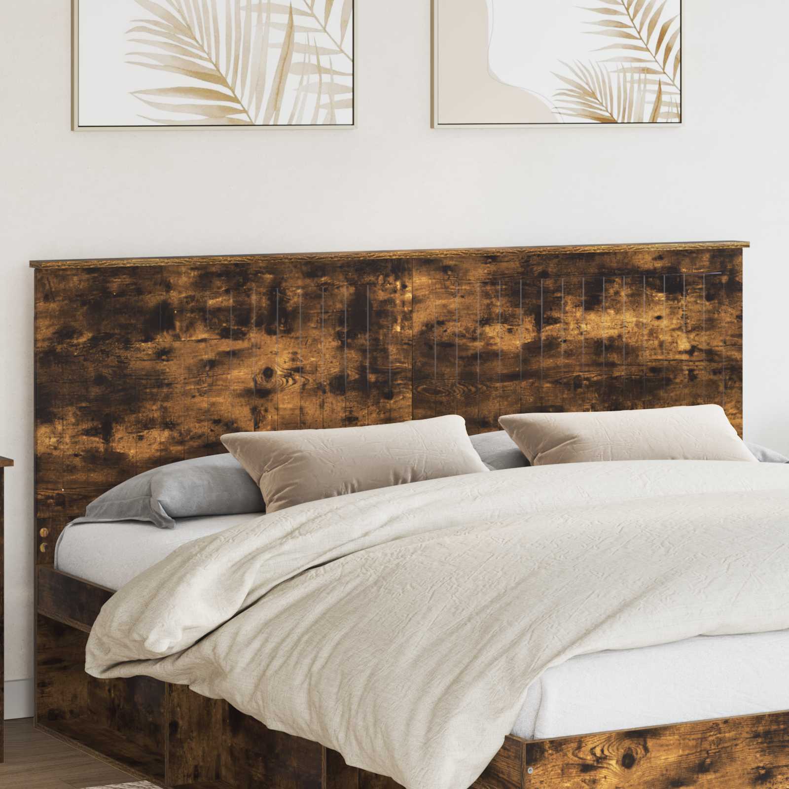 vidaXL Tête de lit Chêne fumé 180 cm Bois d'ingénierie