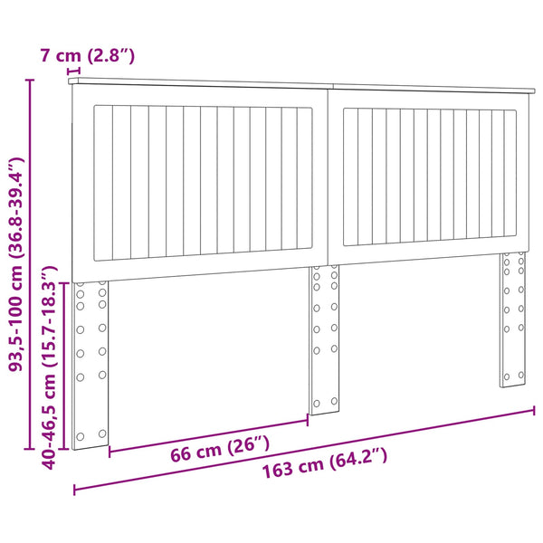 Glänzendes Weißes Kopfteil 160 cm