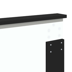 vidaXL Tête de lit avec tête de lit Noir aspect chêne 150 cm Bois d'ingénierie