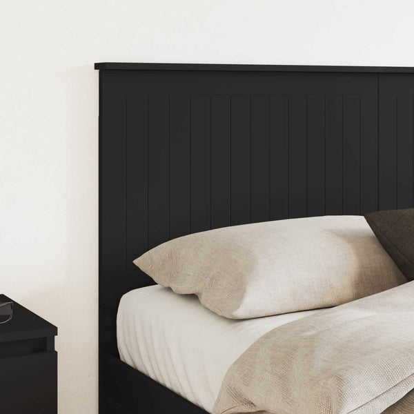 vidaXL Tête de lit avec tête de lit Noir aspect chêne 150 cm Bois d'ingénierie