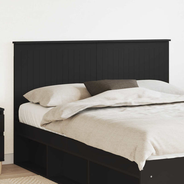 vidaXL Tête de lit avec tête de lit Noir aspect chêne 150 cm Bois d'ingénierie