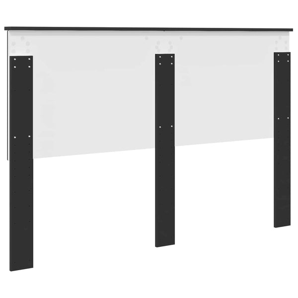 vidaXL Tête de lit avec tête de lit Noir aspect chêne 150 cm Bois d'ingénierie