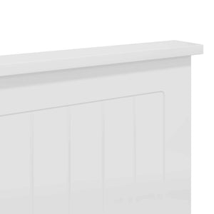 vidaXL Tête de lit avec bandes LED Blanc 140 cm Bois d'ingénierie