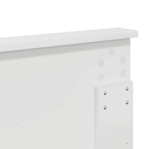 vidaXL Tête de lit avec bandes LED Blanc 140 cm Bois d'ingénierie