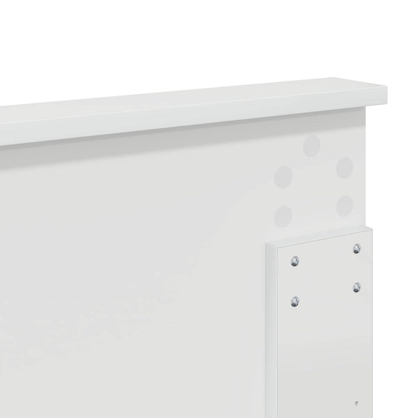 vidaXL Tête de lit avec bandes LED Blanc 140 cm Bois d'ingénierie