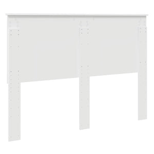 vidaXL Tête de lit avec bandes LED Blanc 140 cm Bois d'ingénierie