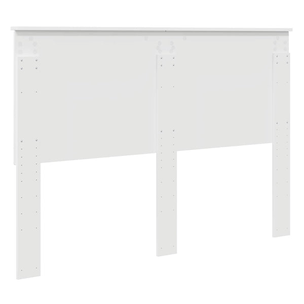 vidaXL Tête de lit avec bandes LED Blanc 140 cm Bois d'ingénierie