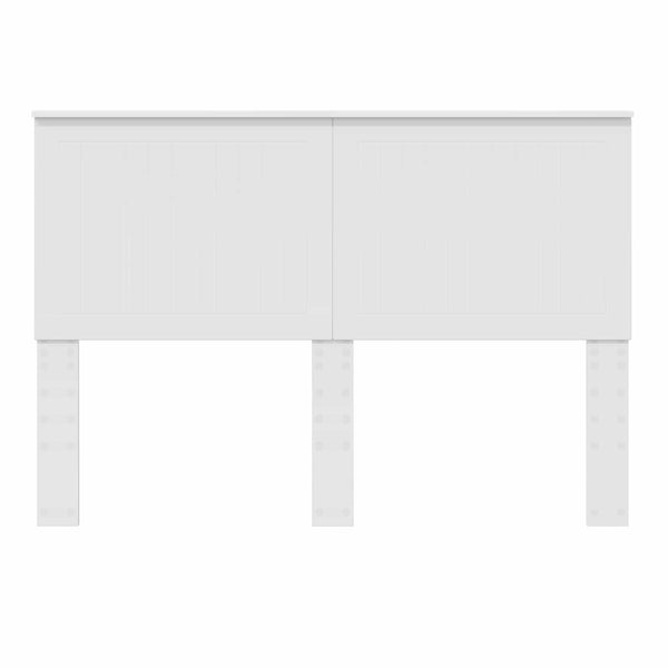 vidaXL Tête de lit avec bandes LED Blanc 140 cm Bois d'ingénierie