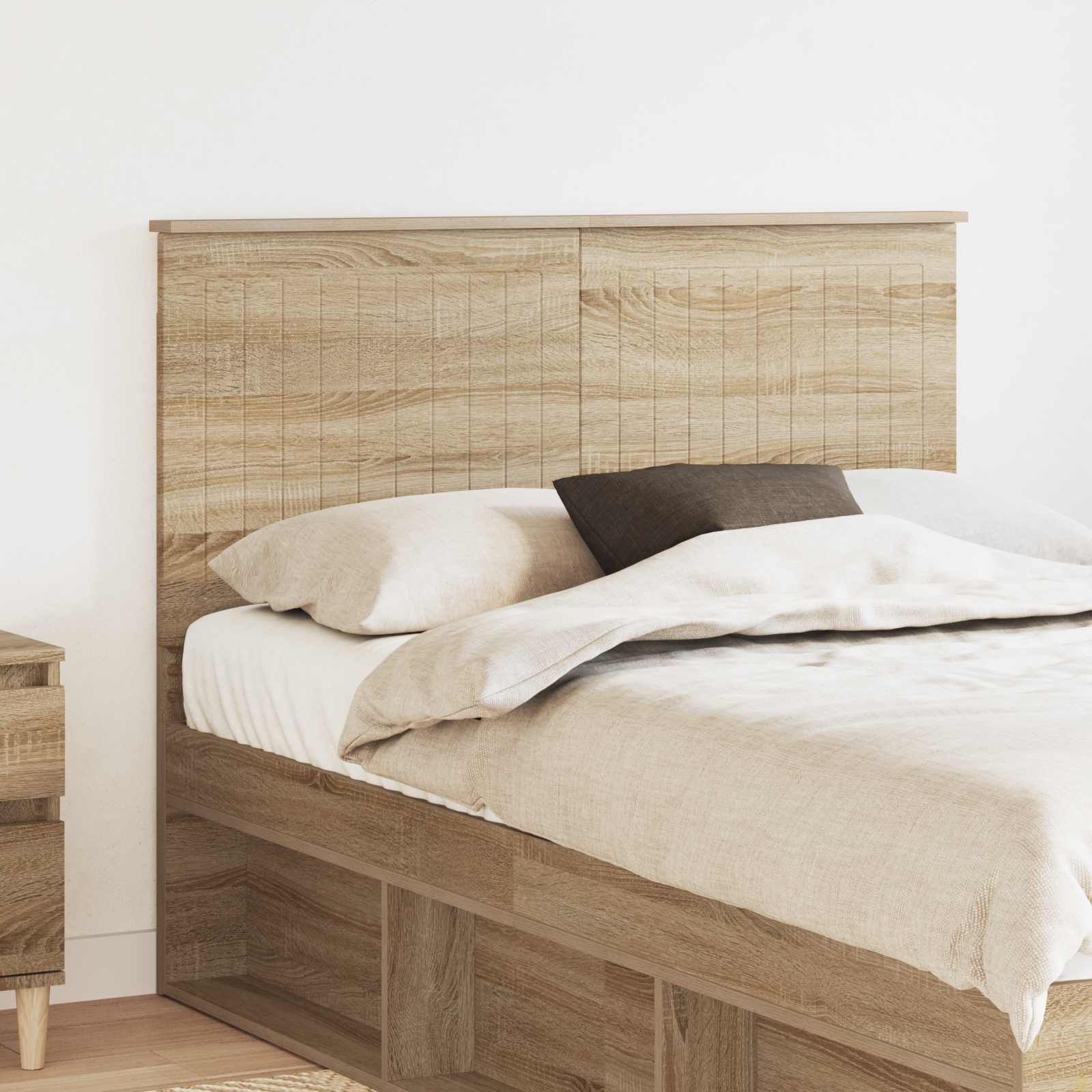 vidaXL Tête de lit avec tête de lit chêne Sonoma 135 cm Bois d'ingénierie