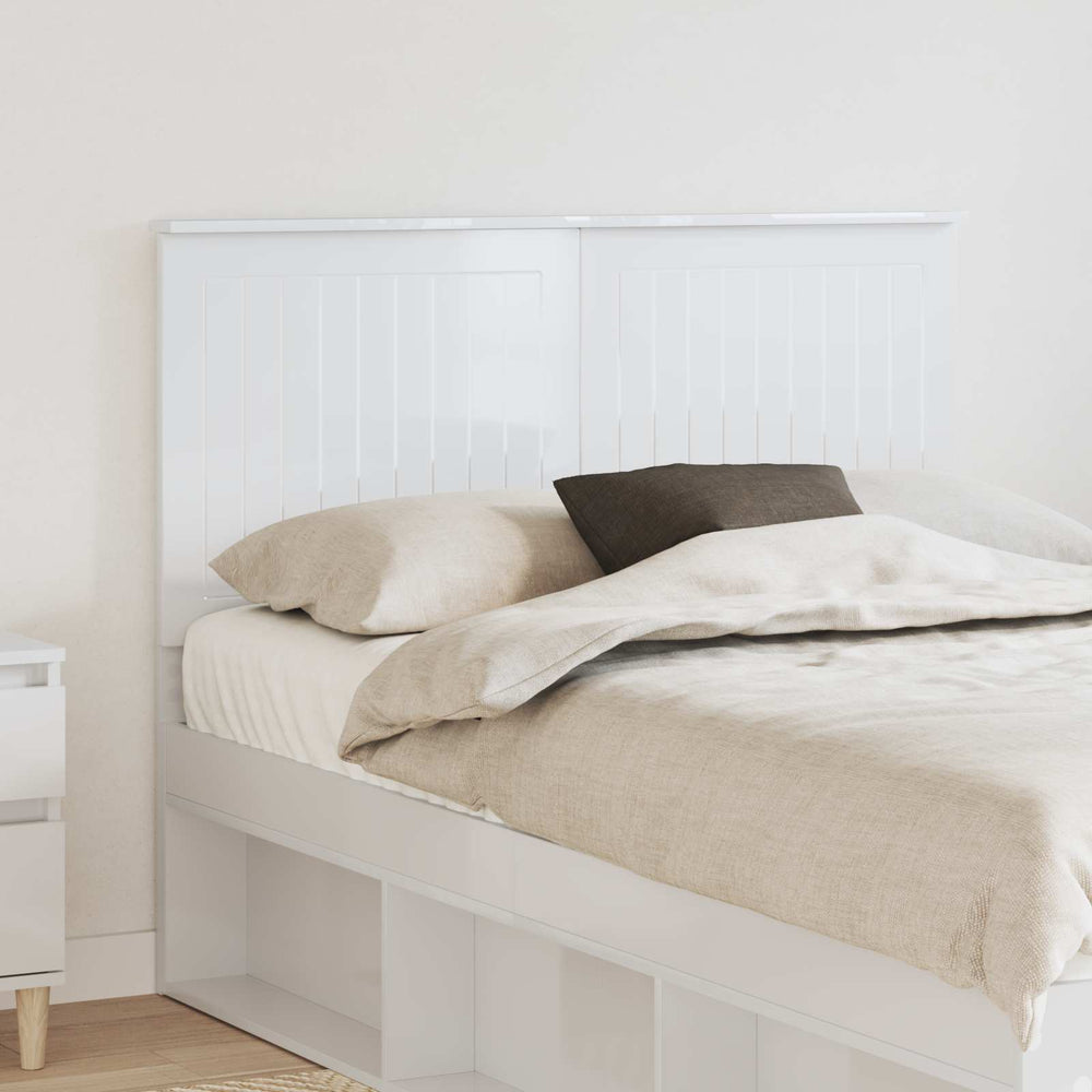 Glänzend Weißes Kopfteil 135 cm