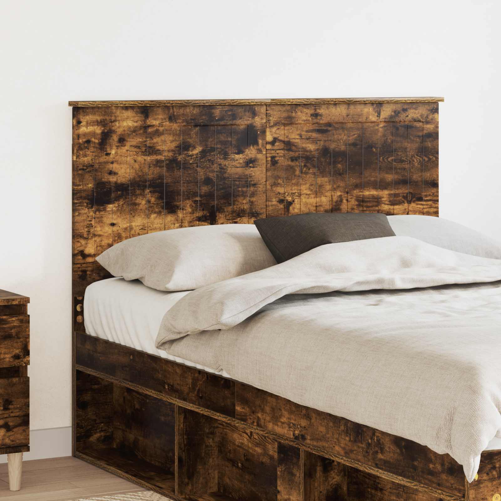 vidaXL Tête de lit Chêne fumé 120 cm Bois d'ingénierie