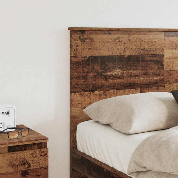 vidaXL Tête de lit avec tête de lit en bois de récupération 120 cm en bois d'ingénierie