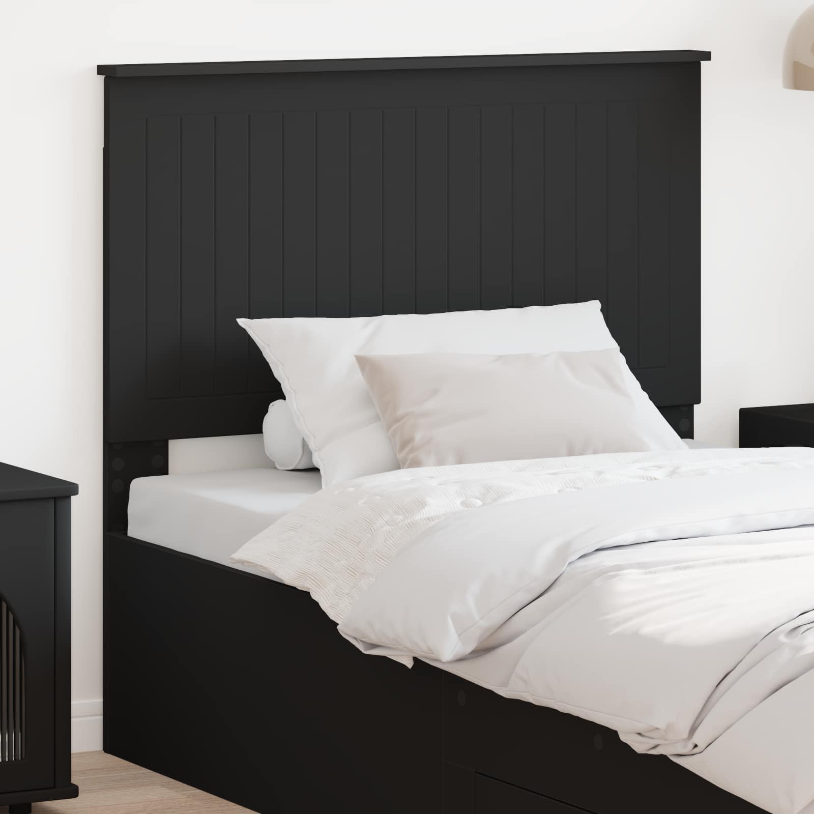 vidaXL Tête de lit avec panneau chêne noir 100 cm Bois d'ingénierie