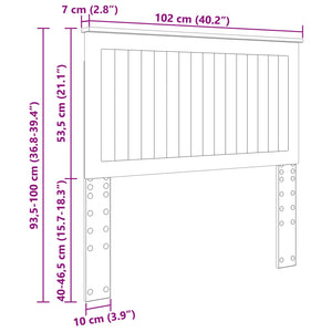vidaXL Tête de lit avec tête de lit en bois de récupération 100 cm Bois d'ingénierie