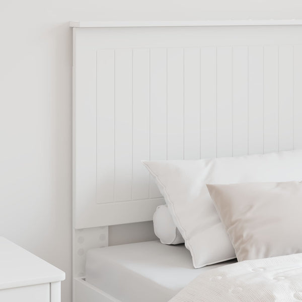 vidaXL Tête de lit avec tête de lit Blanc 90 cm Bois d'ingénierie