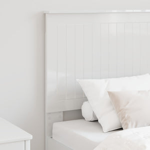 vidaXL Tête de lit avec panneau de lit Blanc brillant 75 cm Bois d'ingénierie
