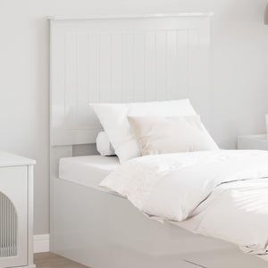 vidaXL Tête de lit avec panneau de lit Blanc brillant 75 cm Bois d'ingénierie