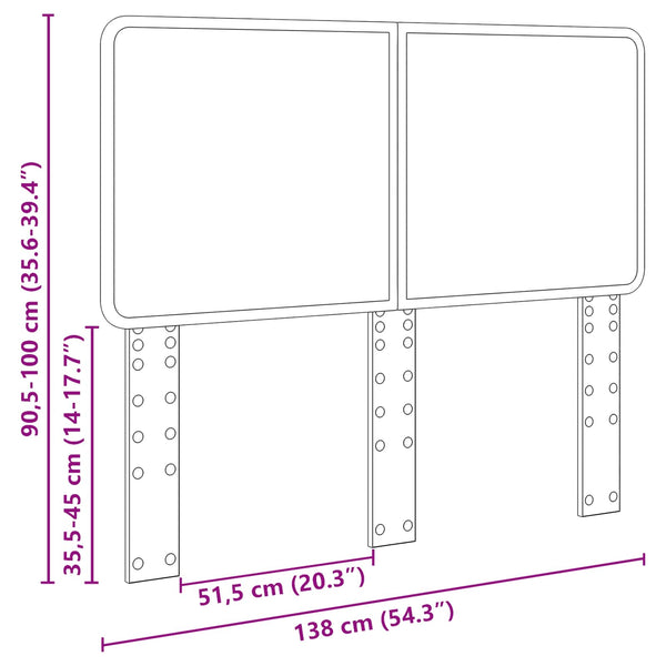 vidaXL Tête de lit aspect chêne marron 100 cm Bois d'ingénierie