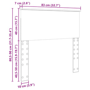 Kopfteil Braun Eichenoptik 90 cm