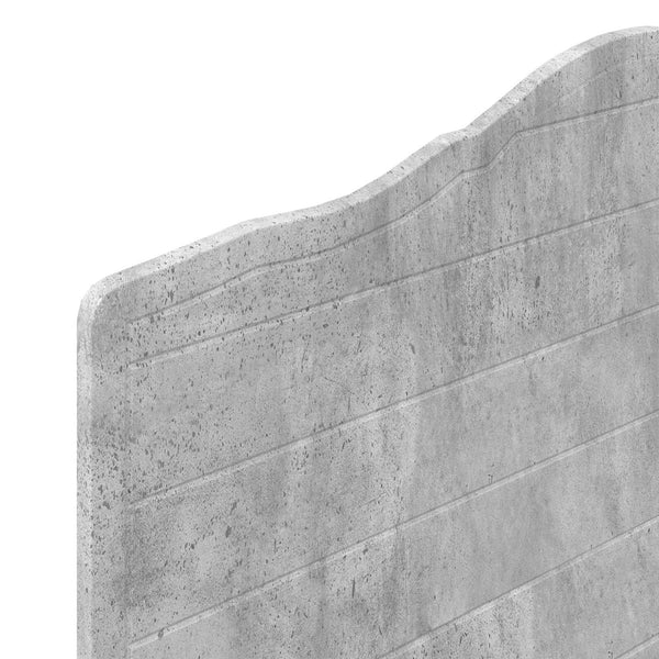 Kopfteil Beton Grau Holzwerkstoff